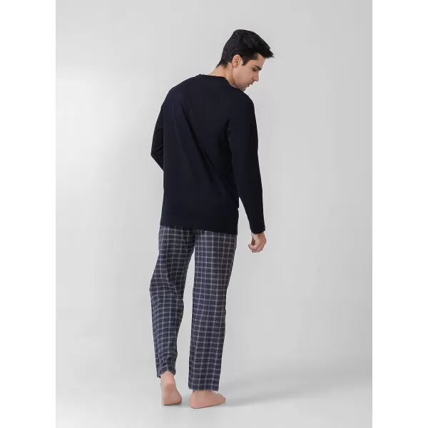 Men's Pajamas Set Long Tops and Bottoms Sleepwear Loungewear Pjs