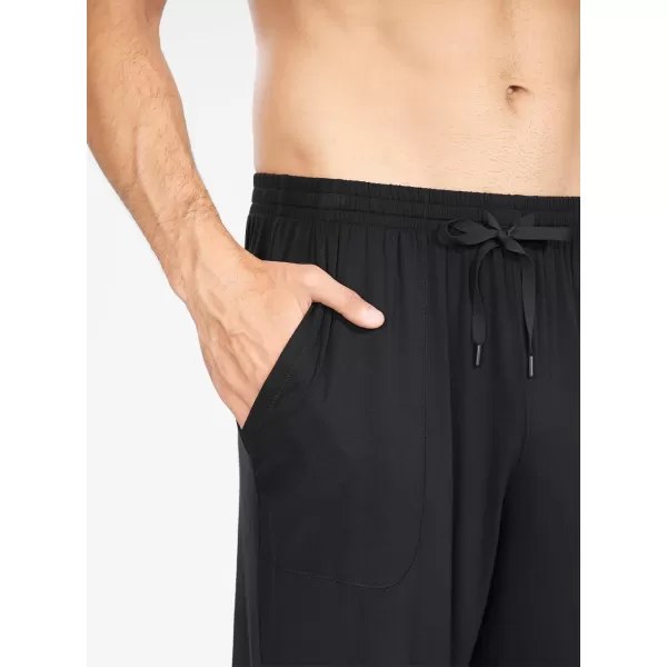 Mens Sleep Shorts Bamboo Rayon Lounge Bottoms Soft Comfy Pajama Wear Pants in 2 Pack