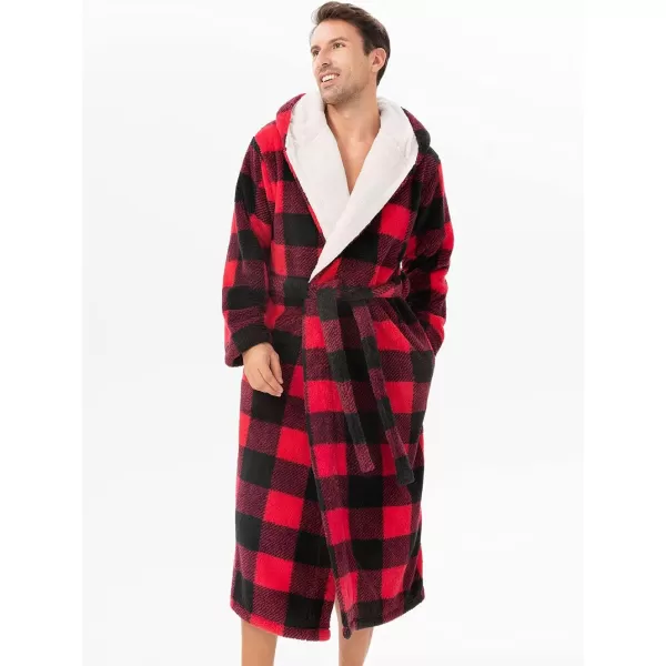 Men's Soft Fleece Plush Robe Full Length Long Bathrobe