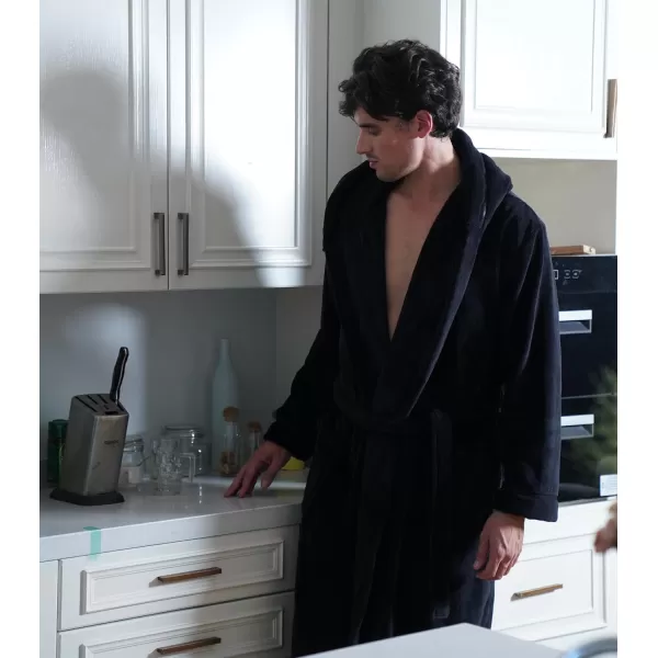 Men's Soft Fleece Plush Robe Full Length Long Bathrobe