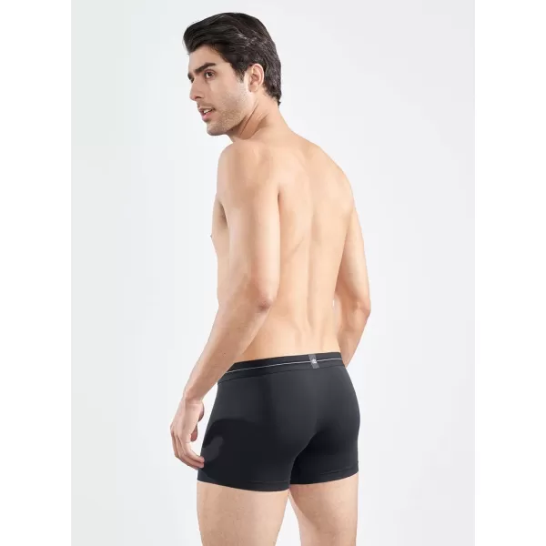 Men's Trunk Boxer Briefs Seamless Underwear Pack Soft Support Pouch No Fly