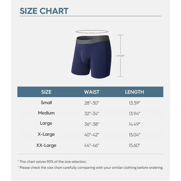 Mens Underwear Bamboo Rayon Boxer Briefs Breathable Soft Moisture-Wicking with Fly Underwear for Men Multipack