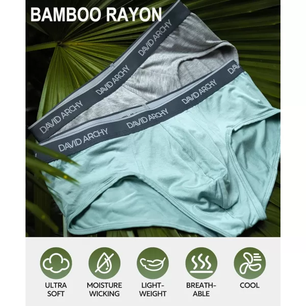 Men's Underwear Bamboo Rayon Briefs Super Soft Comfort Pouch Briefs Pack