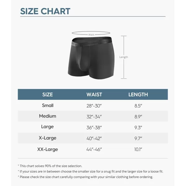 Mens Underwear Ultra Soft Micro Modal Support Pouch Trunks Moisture Wicking Boxer Briefs for Men 3 or 4 Packs