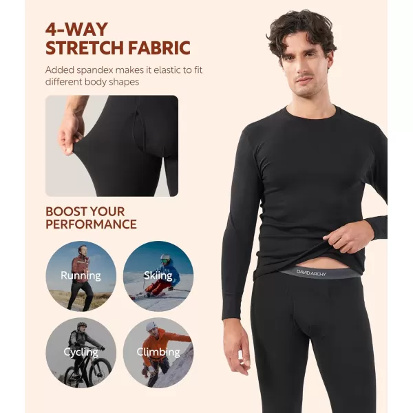 Thermal Underwear for Men Cotton Fleece Lined Men's Thermal Bottoms &amp; Sets Stretch Base Layer Tops &amp; Long Johns