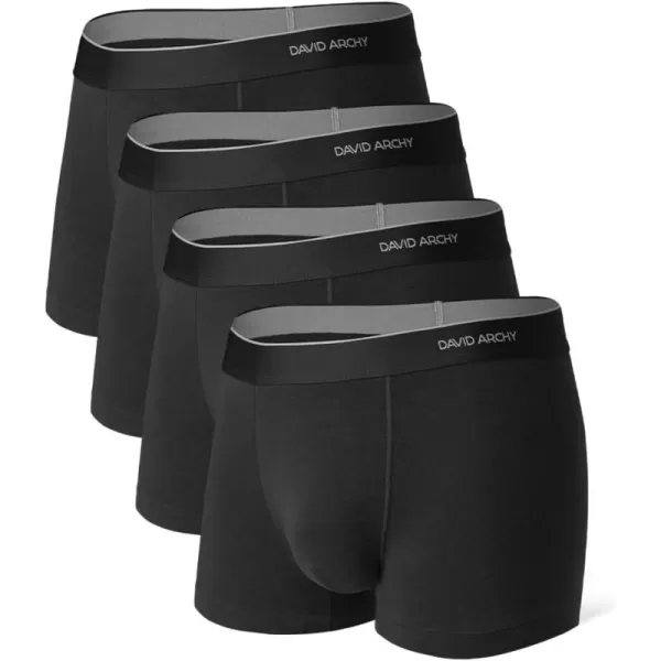 DAVID ARCHY Men's Soft Trunks Breathable Pouch Underwear 3, 4 or 6 Pack