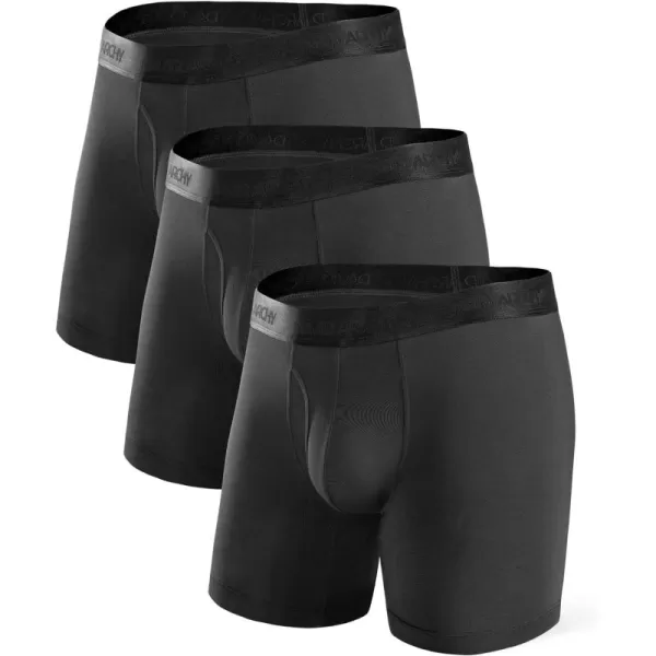 DAVID ARCHY Mens Underwear Ultra Soft Micro Modal Support Pouch Trunks Moisture Wicking Boxer Briefs for Men 3 or 4 Packs