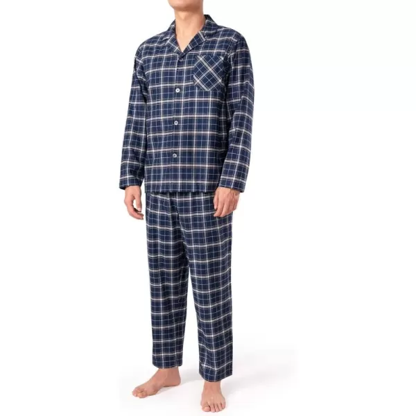 Men's Cotton Sleepwear Button-Down Pajamas Set