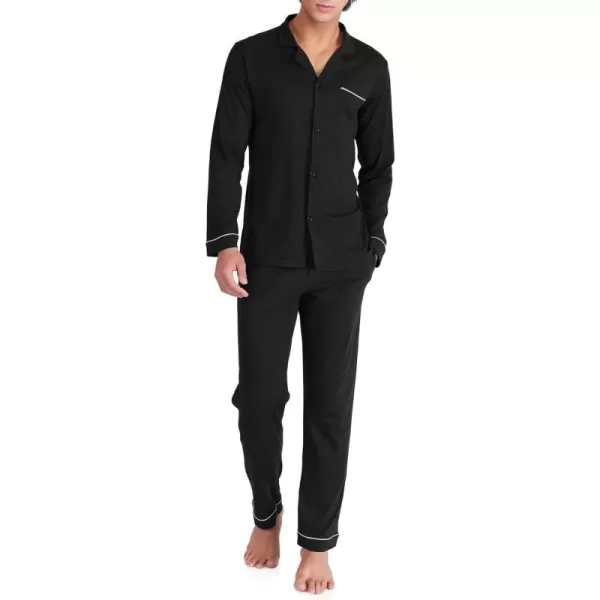 Men's Cotton Sleepwear Button-Down Pajamas Set