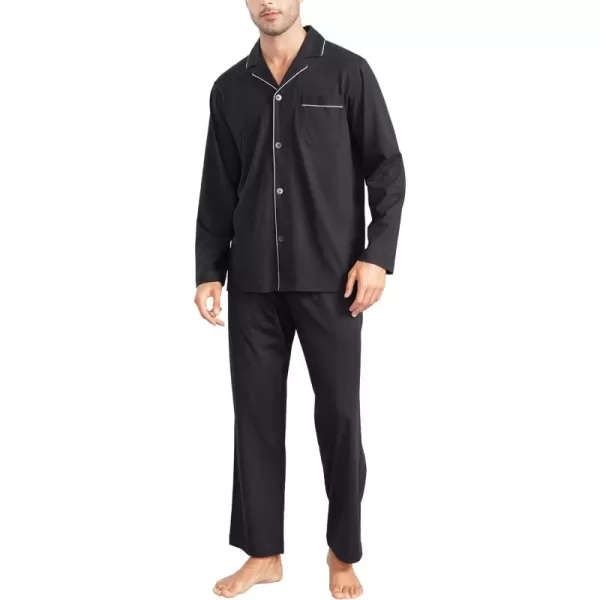 Men's Cotton Sleepwear Button-Down Pajamas Set