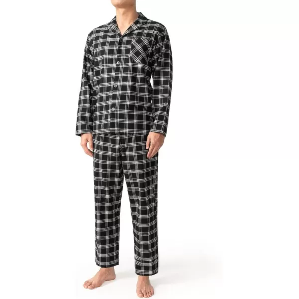 Men's Cotton Sleepwear Button-Down Pajamas Set