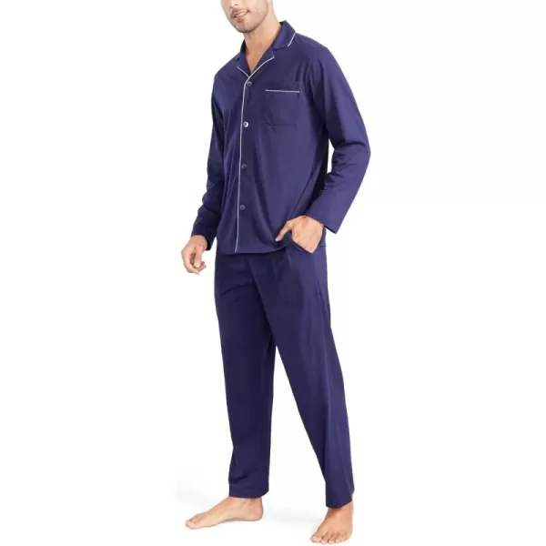 Men's Cotton Sleepwear Button-Down Pajamas Set