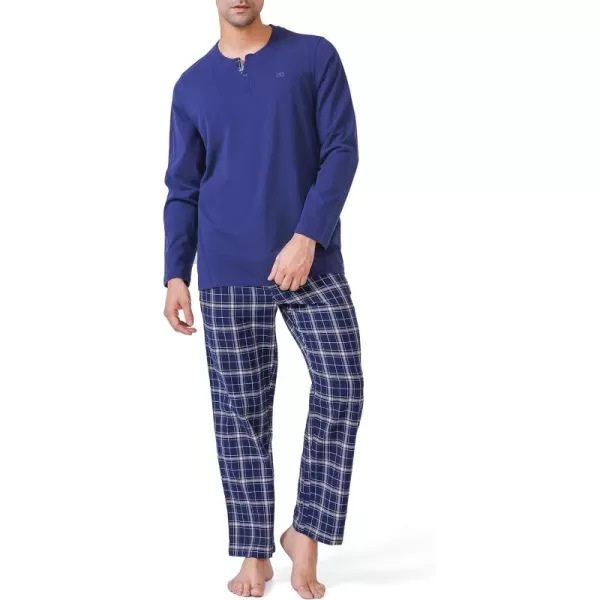 Men's Pajamas Set Long Tops and Bottoms Sleepwear Loungewear Pjs