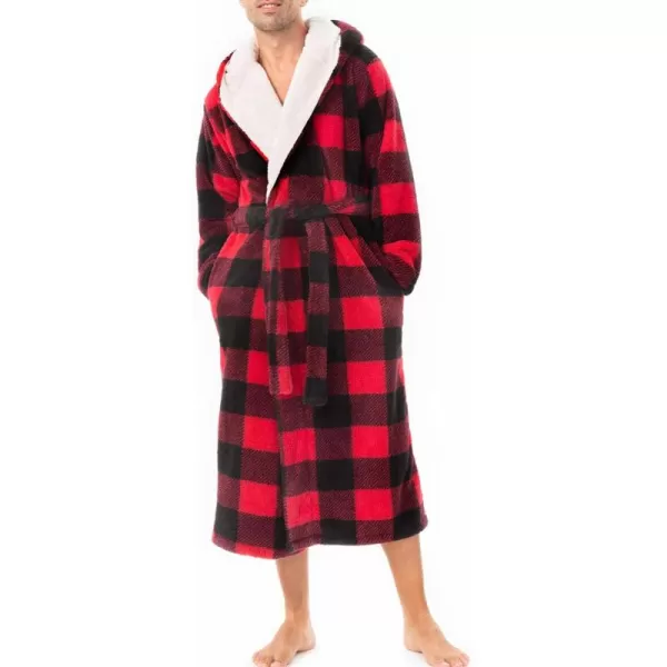 Men's Soft Fleece Plush Robe Full Length Long Bathrobe