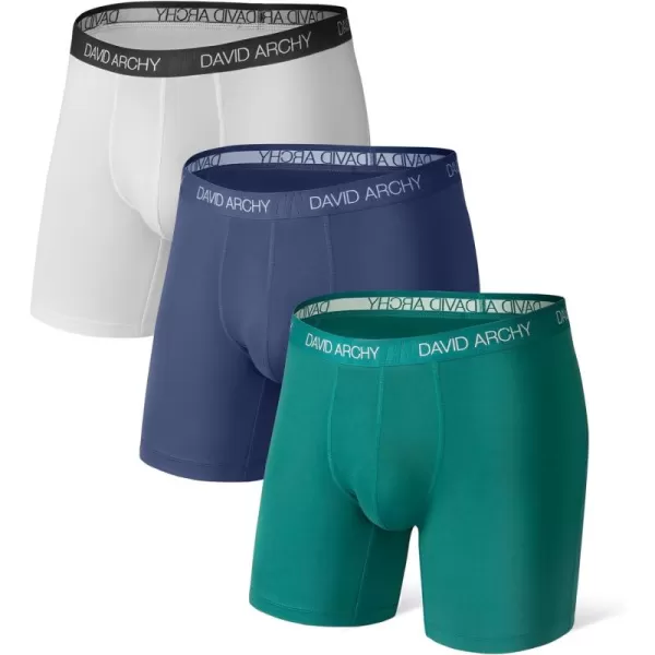 Mens Underwear Quick Dry Boxer Briefs Sports Breathable Underwear in 3 Pack No Fly