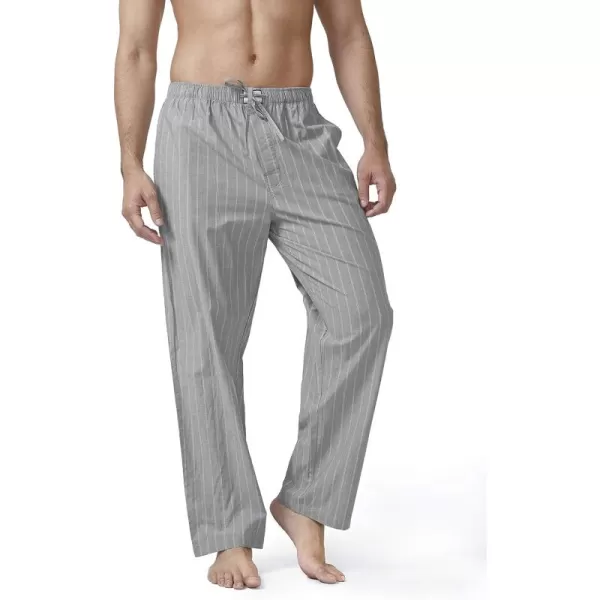 Men's Cotton Pajama Pants Comfy Soft Long Sleep Bottom with Fly PJ Lounge Wear 1 or 2 Pack