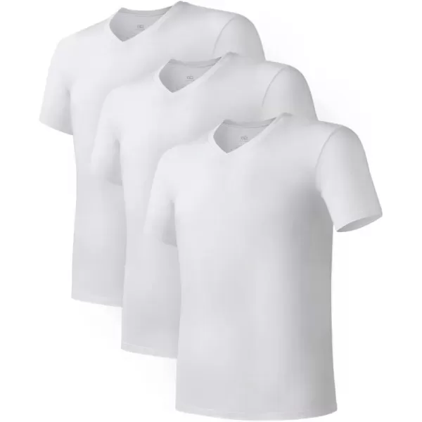 DAVID ARCHY Men's Anti-Odor Micro Modal Undershirt V-Neck Tees Ultra Comfy T-Shirts for Men 3 Pack