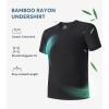 imageDAVID ARCHY Mens Cool ampamp Dry Undershirt Rayon Made from Bamboo T Shirts MoistureWicking Heather Tees for Men 3PackCrewneck  BlackHeather Olive GreenHeather Dark Gray