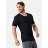 imageDAVID ARCHY Mens Undershirt Bamboo Rayon MoistureWicking TShirts Stretch CrewneckVNeck Tees for Men 3 or 5 PackVneck  Black