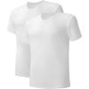 imageDAVID ARCHY Mens Undershirt with Underarm Sweat Proof Pads Bamboo Rayon TShirt Odor Defense Tees for Men 2PackWhitecrewneck