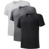 imageDAVID ARCHY Mens Undershirts Micro Modal Ultra Soft TShirts Stretch MoistureWicking CrewneckVNeck Tees for Men 3PackCrewneck  BlackLight GrayDark Gray