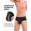 imageDAVID ARCHY Mens Briefs Rayon Made From Bamboo Underwear No Fly Pouch Breathable Super Soft Comfort Underpants 4 or 7 PackBlackwith Fly