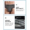 imageDAVID ARCHY Mens Briefs Rayon Made From Bamboo Underwear Pouch Breathable Super Soft Comfort 4 or 7 PackBlackNavy BlueOlive GreenHeather Grayno Fly