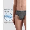 imageDAVID ARCHY Mens Briefs Rayon Made From Bamboo Underwear Pouch Breathable Super Soft Comfort 4 or 7 PackBlackNavy BlueOlive GreenHeather Grayno Fly