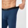 imageDAVID ARCHY Mens Lightweight Thermal Underwear  Breathable Comfort for Cool Weather Ideal for Active UseDark Bluens24001