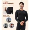 imageDAVID ARCHY Mens Lightweight Thermal Underwear  Breathable Comfort for Cool Weather Ideal for Active UseDark Bluens24001