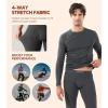 imageDAVID ARCHY Mens Lightweight Thermal Underwear  Breathable Comfort for Cool Weather Ideal for Active UseDark Gray