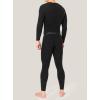 imageDAVID ARCHY Mens Thermal Underwear Set Winter Warm Base Layers Thermal Top and Bottoms Long Johns SetBlack  Thermal Set  Double Sided Fleece Acrylic