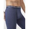 imageDAVID ARCHY Mens Thermal Underwear Set Winter Warm Base Layers Thermal Top and Bottoms Long Johns SetDark Gray Stripenavy Blue Stripe