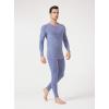 imageDAVID ARCHY Mens Thermal Underwear Set Winter Warm Base Layers Thermal Top and Bottoms Long Johns SetHeather Moonlight Blue