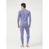 imageDAVID ARCHY Mens Thermal Underwear Set Winter Warm Base Layers Thermal Top and Bottoms Long Johns SetHeather Moonlight Blue