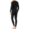 imageDAVID ARCHY Mens Thermal Underwear Set Winter Warm Base Layers Thermal Top and Bottoms Long Johns SetRib Cotton Black  Thermal Set  Midweight