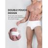 imageDAVID ARCHY Mens Underwear Briefs Micro Modal Dual Pouch Briefs Support Pouch Breathable Soft Briefs for Men 4 or 7 PackWhite