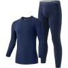 imageDAVID ARCHY Mens Heavyweight Thermal Underwear for Extreme Cold Perfect for Harsh Winter from 10C to 5CDark Bluens24002