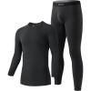 imageDAVID ARCHY Mens Lightweight Thermal Underwear  Breathable Comfort for Cool Weather Ideal for Active UseBlackns24001