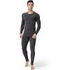 imageDAVID ARCHY Mens Thermal Underwear Set Winter Warm Base Layers Thermal Top and Bottoms Long Johns SetHeather Dark Gray