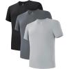 Crew Neck Shirt: Light Grey + Dark Grey + Black