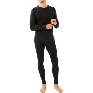 imageDAVID ARCHY Mens Lightweight Thermal Underwear  Breathable Comfort for Cool Weather Ideal for Active UseBlack