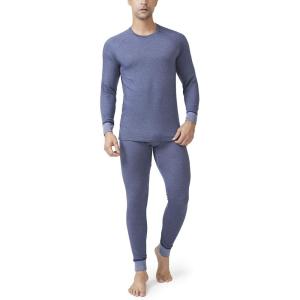 imageDAVID ARCHY Mens Thermal Underwear Set Winter Warm Base Layers Thermal Top and Bottoms Long Johns SetBice Stripe  Thermal Set  Polyester