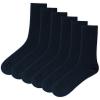 imageDAVID ARCHY Mens MultiPairs Breathable Cotton Athletic Socks Casual Crew Socks US Shoe Size 6122 Pairs  Navy Blue