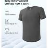 imageDAVID ARCHY Mens TShirt Heavyweight Tees Cotton Sorona Casual Plain Shirts Side SlitCurved Hem Tees for Men 2PackCurved Hem  Castlerock GreyTaffy