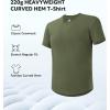 imageDAVID ARCHY Mens TShirt Heavyweight Tees Cotton Sorona Casual Plain Shirts Side SlitCurved Hem Tees for Men 2PackCurved Hem  Yellow PlumSap Green