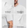 imageDAVID ARCHY Mens TShirt Heavyweight Tees Cotton Sorona Casual Plain Shirts Side SlitCurved Hem Tees for Men 2PackSide Slit  Ivory White