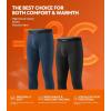 imageDAVID ARCHY Mens Lightweight Thermal Underwear  Breathable Comfort for Cool Weather Ideal for Active UseBlackNavy Blue