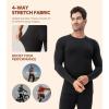 imageDAVID ARCHY Mens Lightweight Thermal Underwear  Breathable Comfort for Cool Weather Ideal for Active UseBlackNavy Blue
