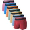 imageDAVID ARCHY Mens Trunks Underwear Rayon Made from Bamboo Breathable Pouch Underwear for Men 7 Pack35 in 7 PackyellowGreenOrangeRedBlueBrick Red